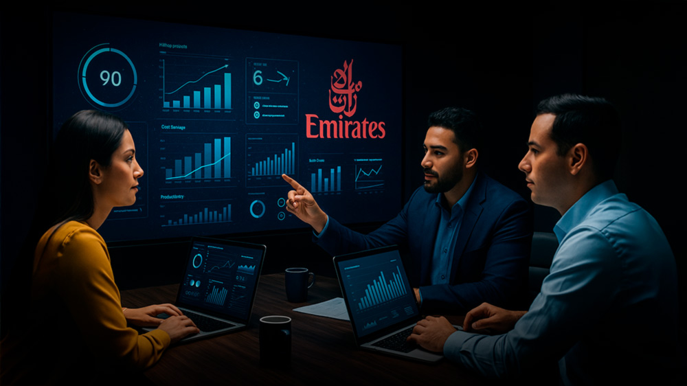 Emirates Airlines redujo drásticamente sus tiempos de contratación con IA Reunión sobre contratación con IA en Emirates